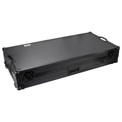 Odyssey FZGSLBM12WRBL Case DJ Gear - Odyssey FZGSLBM12WRBL - Black Low Profile 12″ Format DJ Mixer and Two Battle Position Turntables Flight Coffin Case with Wheels and Glide Platform