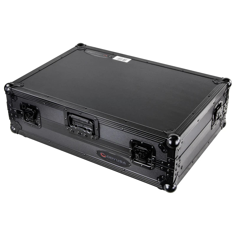 Odyssey FZGSPIDDJ8001BL Case DJ Gear - Odyssey FZGSPIDDJ8001BL - Black Pioneer DDJ-800 Flight Case with Bottom 1U Rack Space and Glide Platform