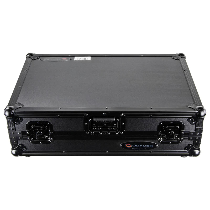 Odyssey FZGSPIDDJ8001BL Case DJ Gear - Odyssey FZGSPIDDJ8001BL - Black Pioneer DDJ-800 Flight Case with Bottom 1U Rack Space and Glide Platform