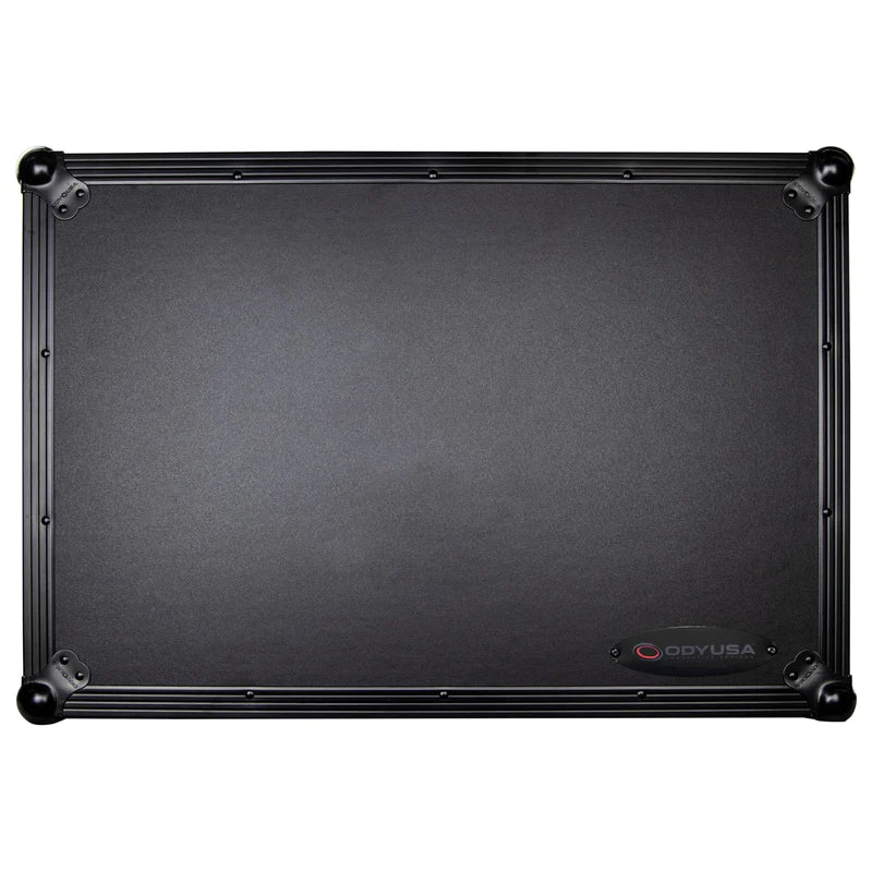 Odyssey FZGSPIDDJ8001BL Case DJ Gear - Odyssey FZGSPIDDJ8001BL - Black Pioneer DDJ-800 Flight Case with Bottom 1U Rack Space and Glide Platform