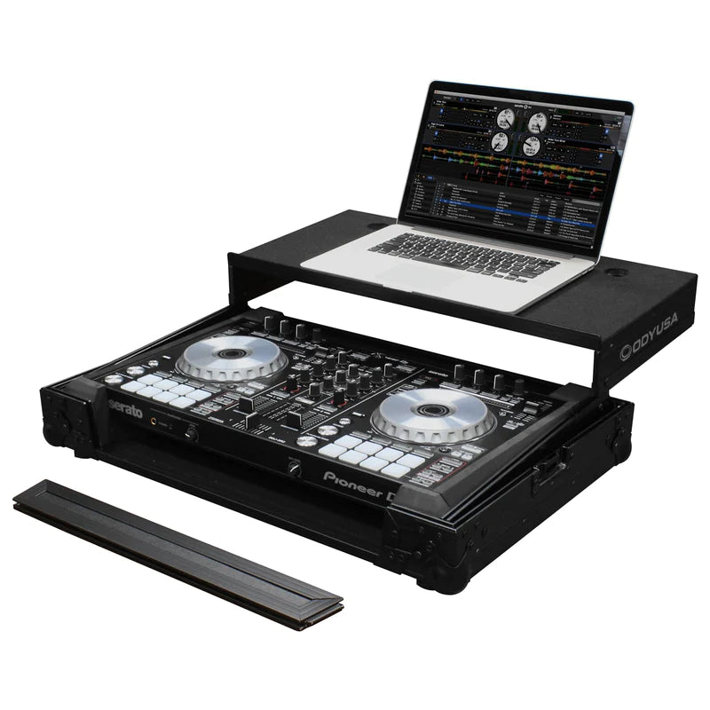 Odyssey FZGSPIDDJSR2BL Case Equipment - Odyssey FZGSPIDDJSR2BL - Black Pioneer DDJ-SR2 Flight Case with Glide Platform