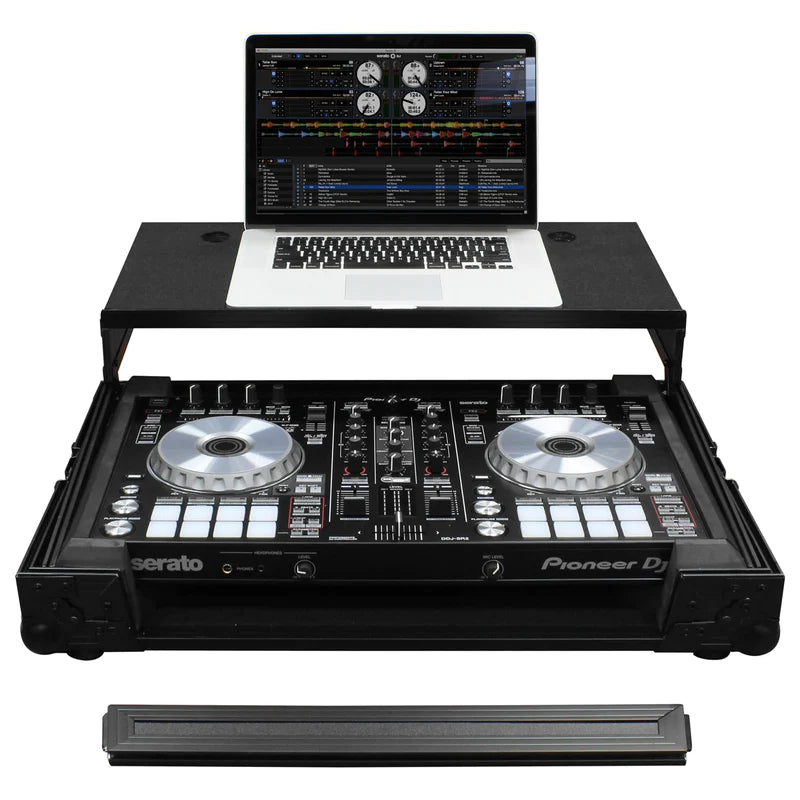 Odyssey FZGSPIDDJSR2BL Case Equipment - Odyssey FZGSPIDDJSR2BL - Black Pioneer DDJ-SR2 Flight Case with Glide Platform