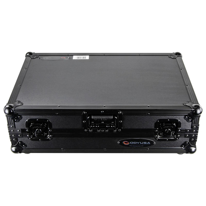 Odyssey FZGSPIXDJRR1BL Case Equipment - Odyssey FZGSPIXDJRR1BL - Black Pioneer XDJ-RR Bottom 1U Rack Space Flight Case with Glide Platform
