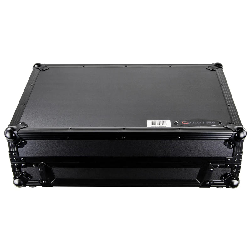 Odyssey FZGSPIXDJRR1BL Case Equipment - Odyssey FZGSPIXDJRR1BL - Black Pioneer XDJ-RR Bottom 1U Rack Space Flight Case with Glide Platform