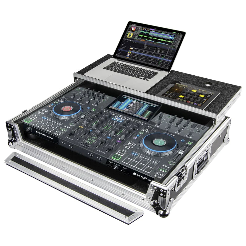 Odyssey FZGSPRIME4 DJ Case - Odyssey FZGSPRIME4 - Denon Prime 4 Flight Case with Glide Platform