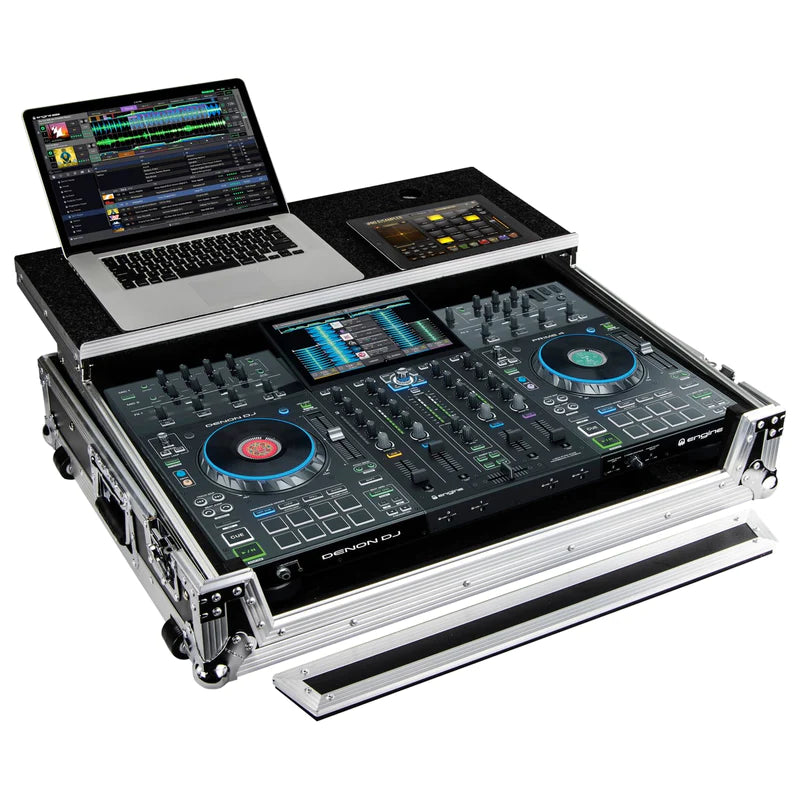 Odyssey FZGSPRIME4 DJ Case - Odyssey FZGSPRIME4 - Denon Prime 4 Flight Case with Glide Platform