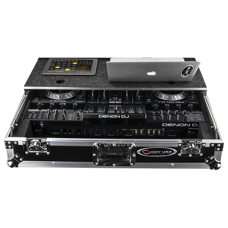 Odyssey FZGSPRIME4 DJ Case - Odyssey FZGSPRIME4 - Denon Prime 4 Flight Case with Glide Platform