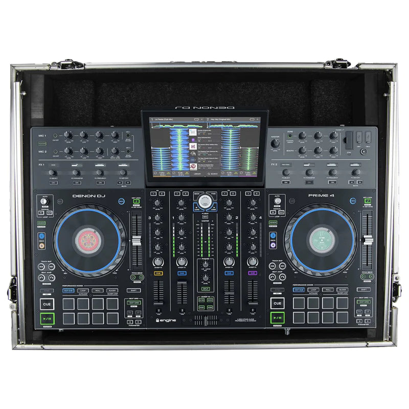 Odyssey FZGSPRIME4 DJ Case - Odyssey FZGSPRIME4 - Denon Prime 4 Flight Case with Glide Platform