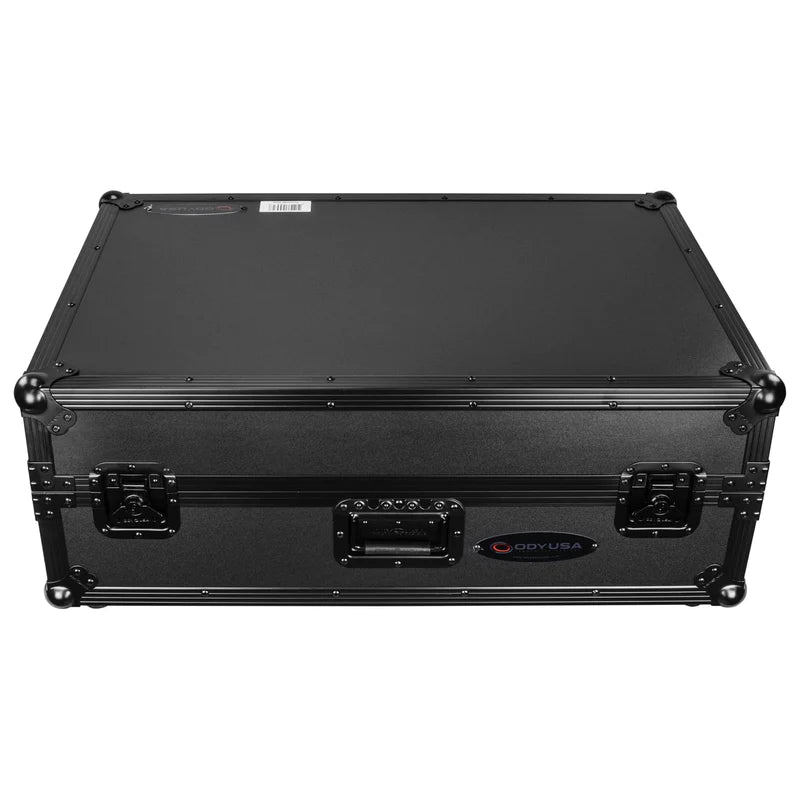 Odyssey FZGSPRIME4W2BL Case DJ Gear - Odyssey FZGSPRIME4W2BL - Denon Prime 4 Black Flight Case with Patented Glide Laptop Platform and 2U Rack Space