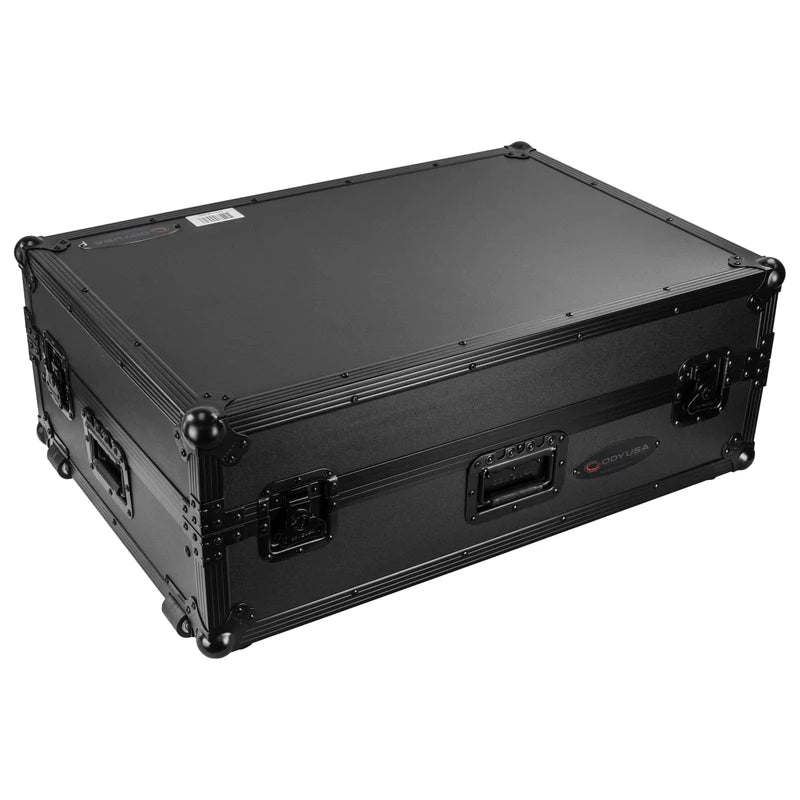 Odyssey FZGSPRIME4W2BL Case DJ Gear - Odyssey FZGSPRIME4W2BL - Denon Prime 4 Black Flight Case with Patented Glide Laptop Platform and 2U Rack Space