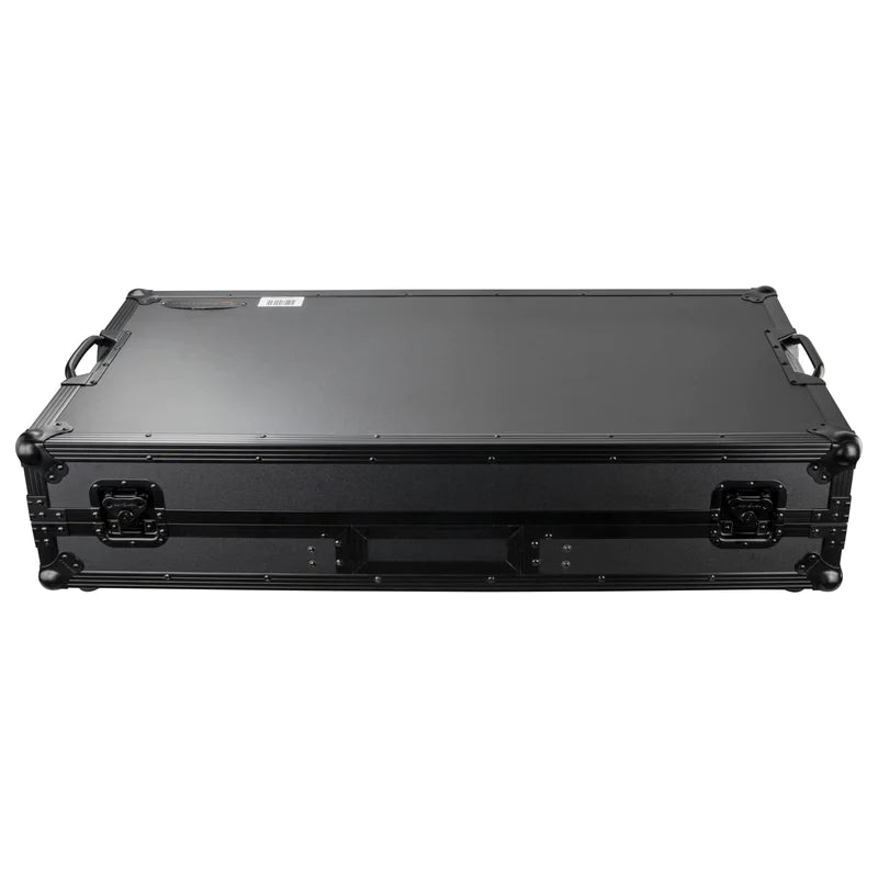 Odyssey FZGSRANE1272WBL Case DJ Gear - Odyssey FZGSRANE1272WBL - Black Low Profile Rane Twelve and Rane Seventy / Seventy-Two Coffin Flight Case with Glide Platform