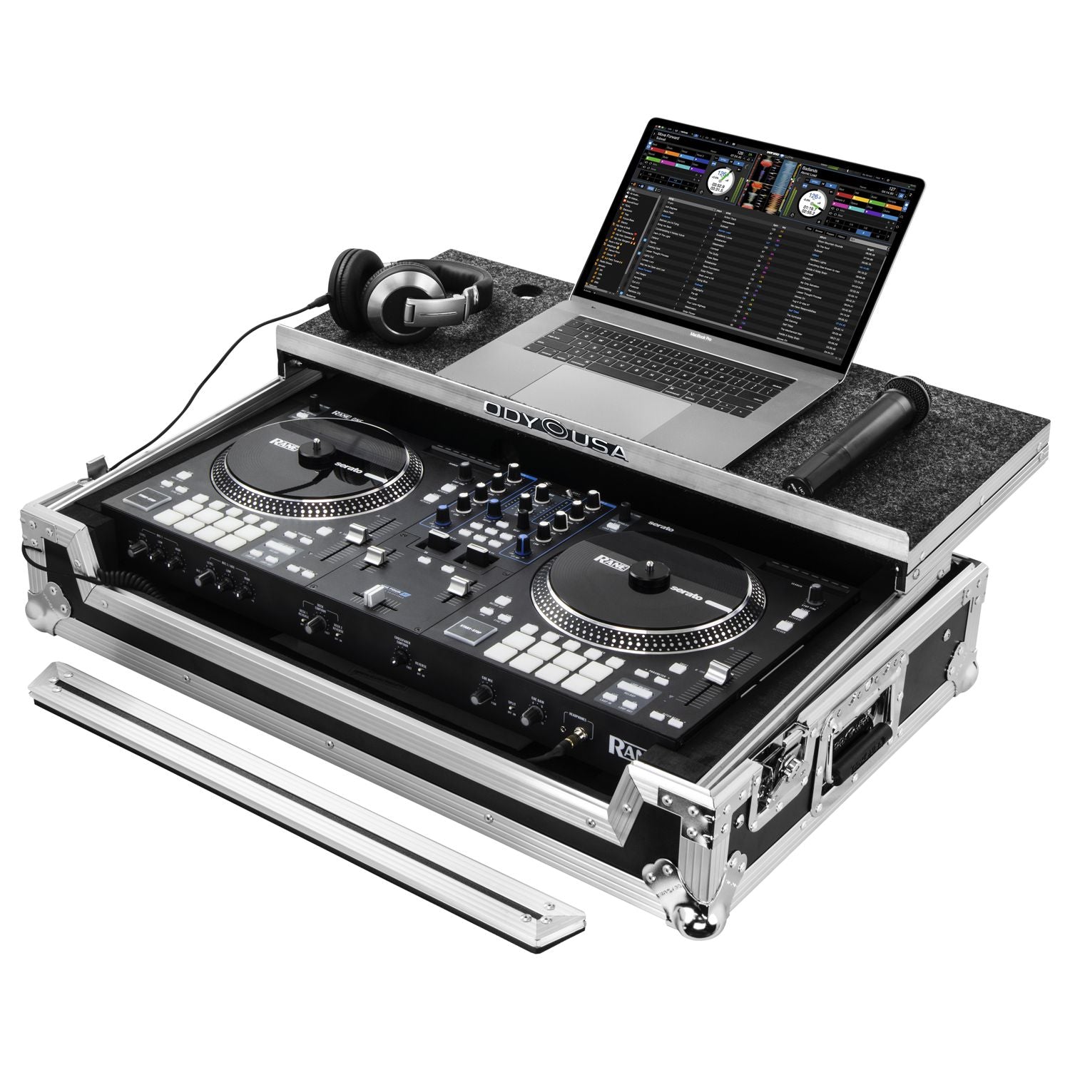 Odyssey Gear FZGSRANEONEW - Road case with laptop shelf for Rane one dj controller