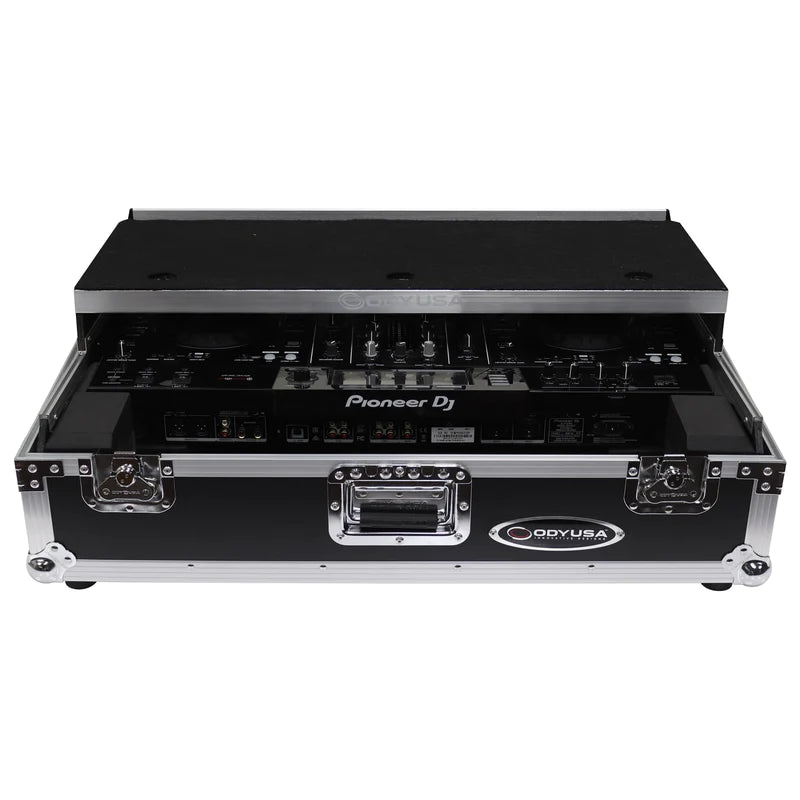 Odyssey FZGSXDJRX2W2 DJ Case - Odyssey FZGSXDJRX2W2 - Pioneer XDJ-RX / XDJ-RX2 Flight Case with 2U Rack Space and Glide Platform