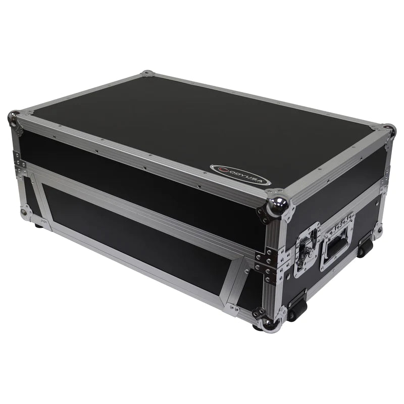 Odyssey FZGSXDJRX2W2 DJ Case - Odyssey FZGSXDJRX2W2 - Pioneer XDJ-RX / XDJ-RX2 Flight Case with 2U Rack Space and Glide Platform