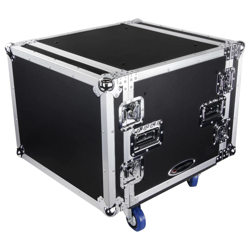 Odyssey FZS08W Case Rackmount - Odyssey FZS08W - 8U Shock Mount Rack Flight Case with Caster Wheels