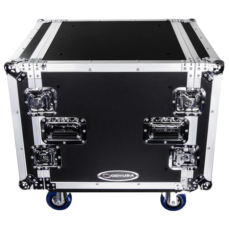 Odyssey FZS08W Case Rackmount - Odyssey FZS08W - 8U Shock Mount Rack Flight Case with Caster Wheels