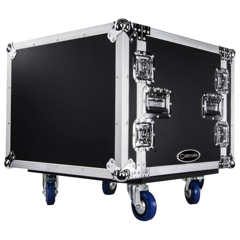 Odyssey FZS08W Case Rackmount - Odyssey FZS08W - 8U Shock Mount Rack Flight Case with Caster Wheels