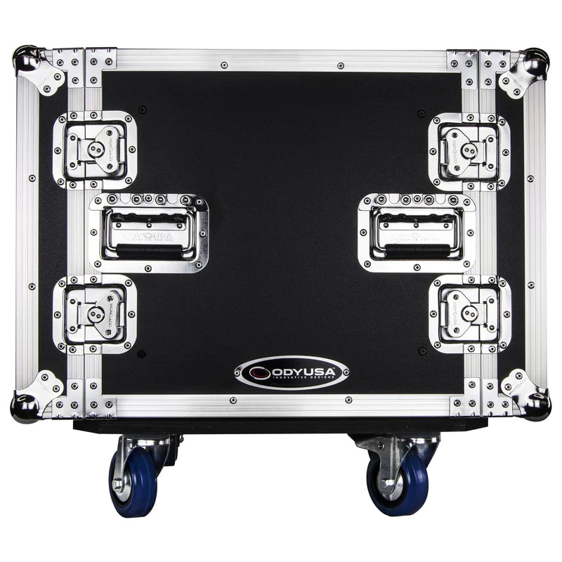 Odyssey FZS08W Case Rackmount - Odyssey FZS08W - 8U Shock Mount Rack Flight Case with Caster Wheels