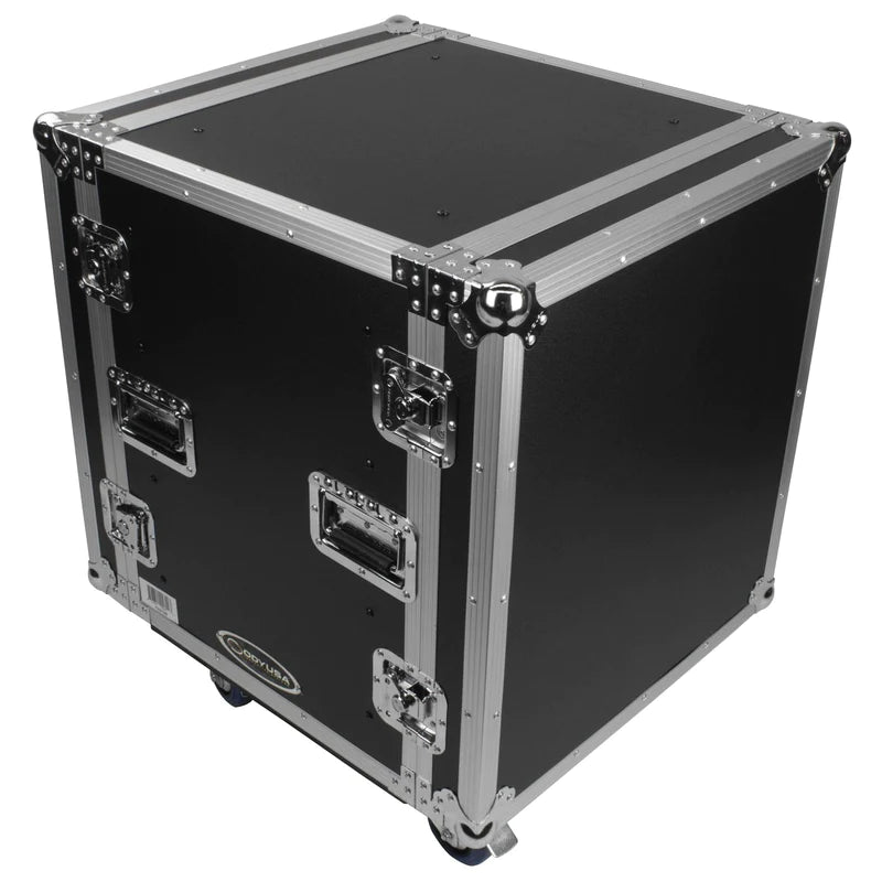 Odyssey FZS12W Case Rackmount - Odyssey FZS12W - 12U Shock Mount Rack Flight Case with Wheels