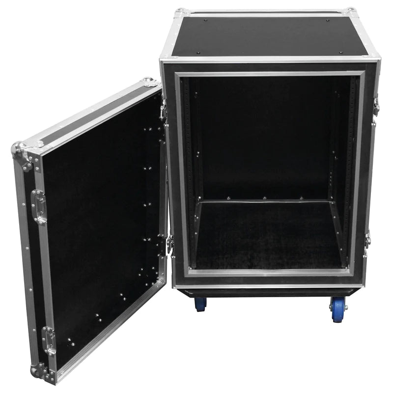 Odyssey FZS14W Case Rackmount - Odyssey FZS14W - 14U Shock Mount Rack Flight Case with Wheels