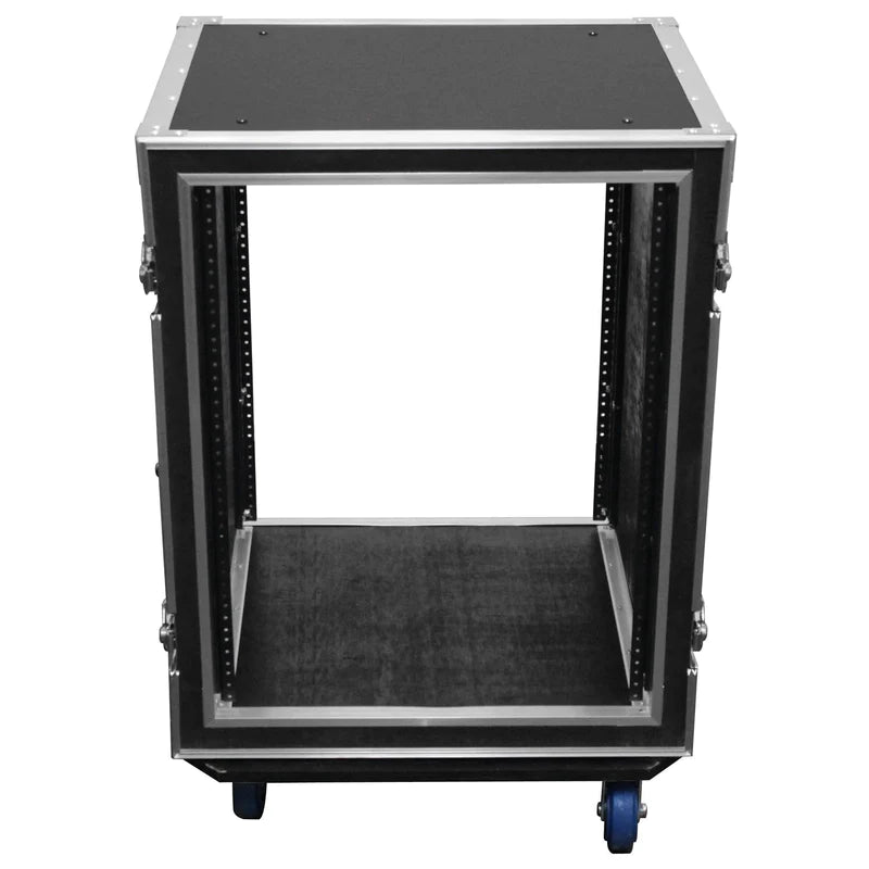 Odyssey FZS14W Case Rackmount - Odyssey FZS14W - 14U Shock Mount Rack Flight Case with Wheels