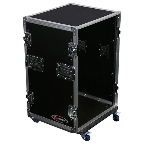 Odyssey FZSRPAR16W Case Rackmount - Odyssey FZSRPAR16W - 16U Space Saver Pro Amp Rack Flight Case with Wheels