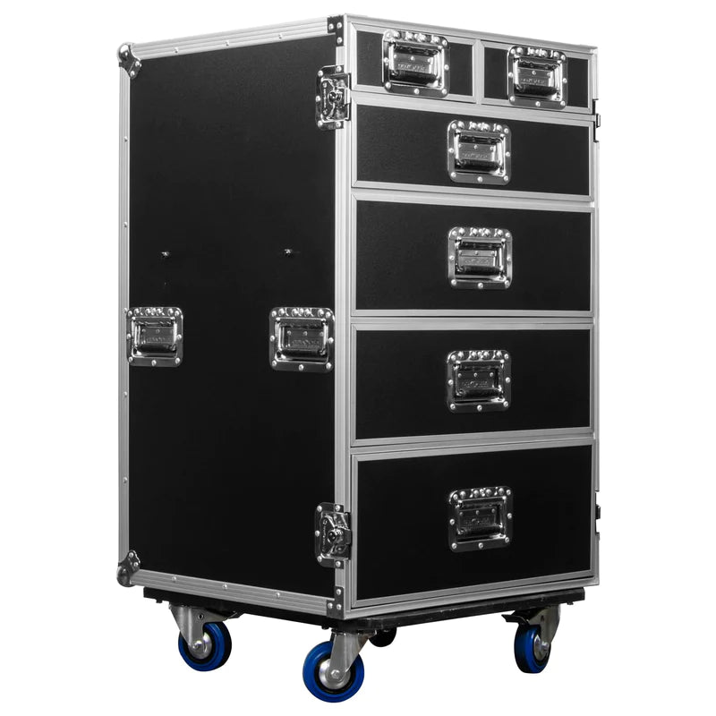 Odyssey FZWB6WDLX Case Rackmount - Odyssey FZWB6WDLX - Deluxe Six Drawer Workbox Tour Flight Case with Casters and Side Table