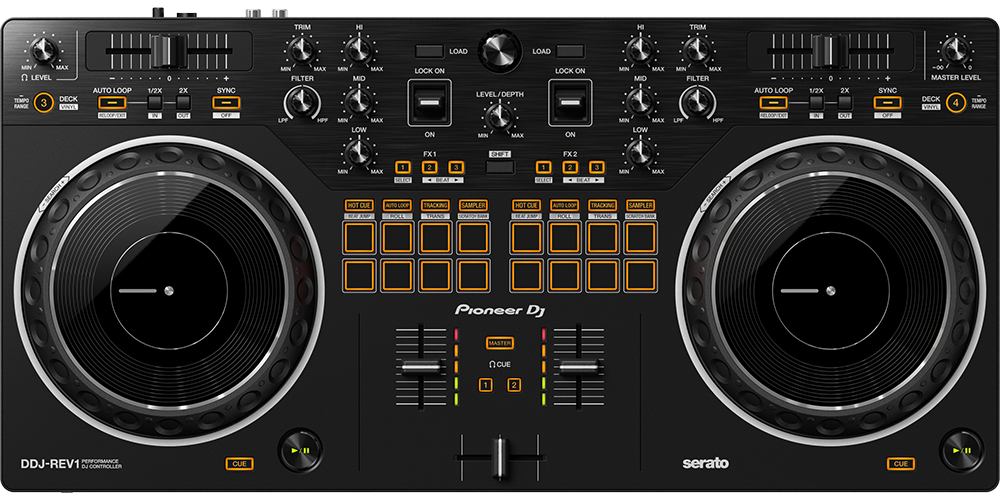 Pioneer DDJ-REV1 - Scratch-style 2-channel DJ controller for Serato DJ Lite (Black)