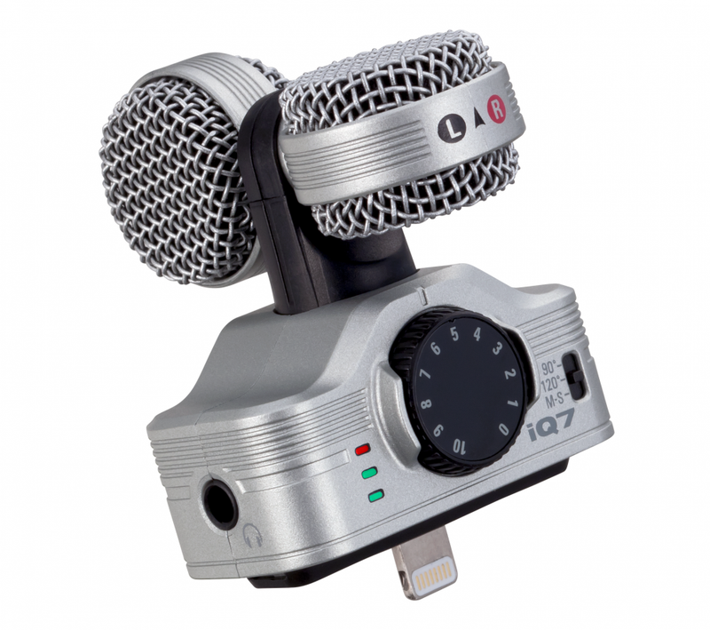 ZOOM IQ7 - Ligthing microphone FOR THE IPHONE, IPAD, AND IPOD TOUCH.