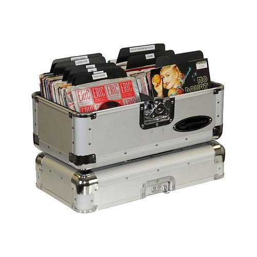 Odyssey K45120SIL Case Equipment - Odyssey K45120SIL - KROM Series Silver Record / Utility Case for 120 7″ Vinyl Records