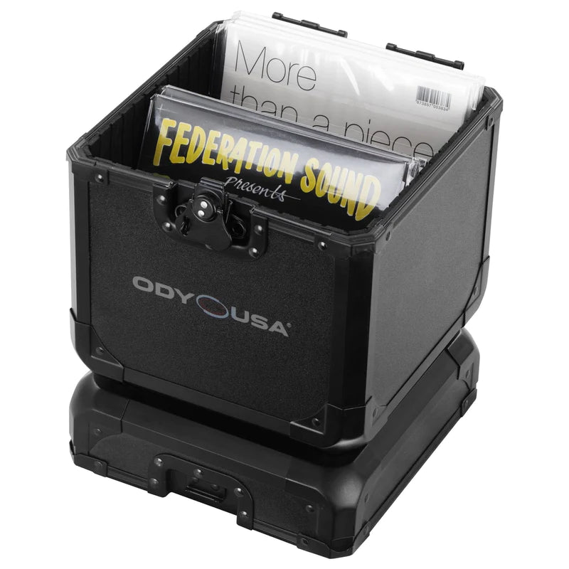 Odyssey K7060BL Case Equipment - Odyssey K7060BL - 7″ Vinyl / Utility Black Krom™ Case Holds 60 Records