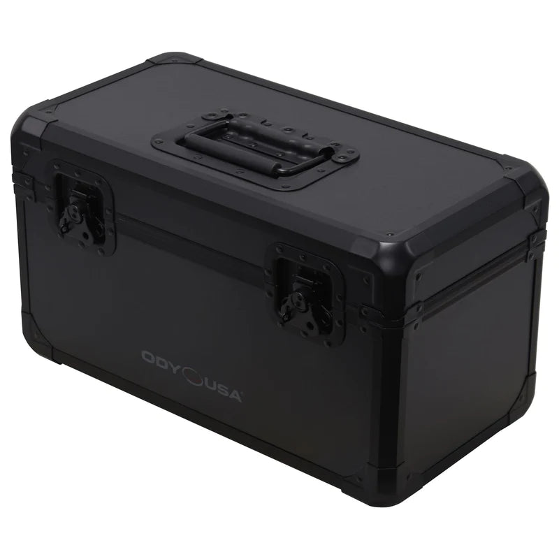 Odyssey K7120BL Case Equipment -Odyssey Black Krom Series Utility/Record Case Holds 120 7" Record