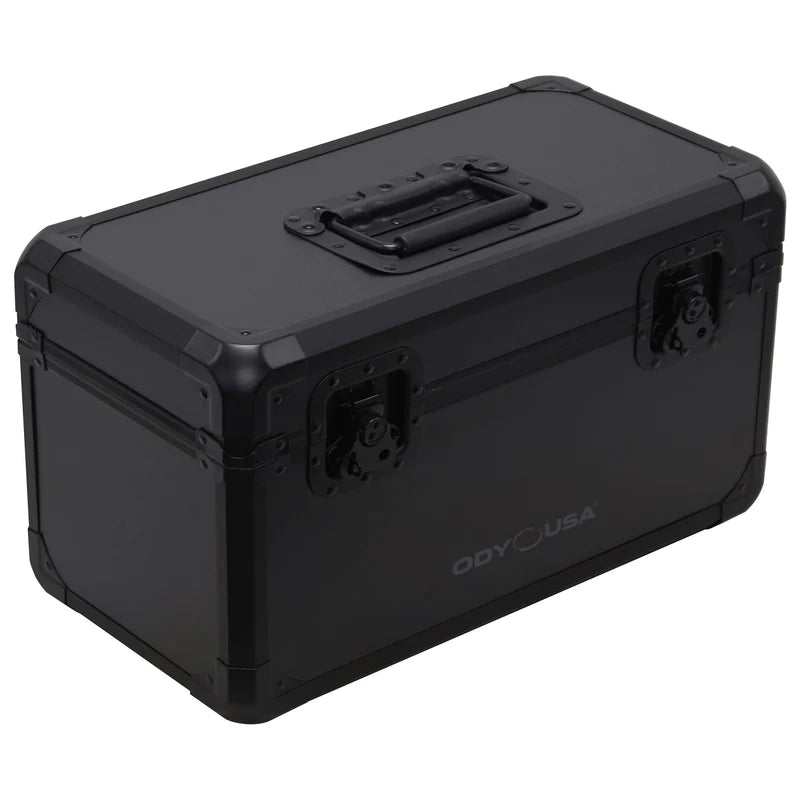 Odyssey K7120BL Case Equipment -Odyssey Black Krom Series Utility/Record Case Holds 120 7" Record