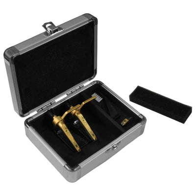 Odyssey KCC2PR2SD Case Equipment - Odyssey KCC2PR2SD - KROM Series Silver Diamond PRO2 Case for Two Turntable Needle Cartridges