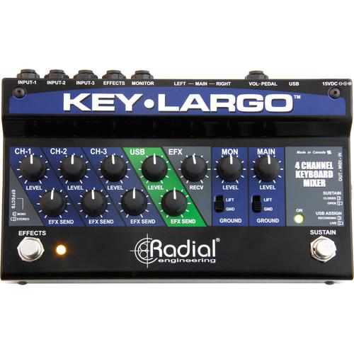 Radial Key-Largo -Radial Engineering KEY-LARGO Keyboard Mixer w/ Balanced DI Outs