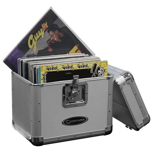 Odyssey KLP1SIL Case Equipment - Odyssey KLP1SIL - KROM Series Silver Record / Utility Case for 70 12″ Vinyl Records & LPs