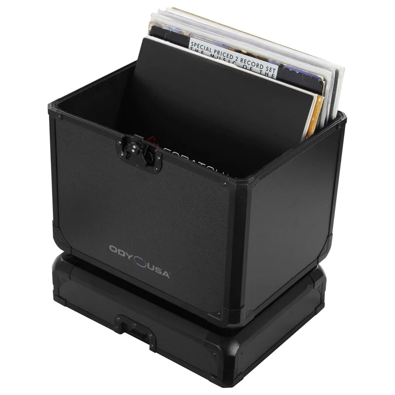 Odyssey KLP70BL Case Equipment - Odyssey KLP70BL - Black KROM Record / Utility Case for 70 12″ Vinyl Records & LPs