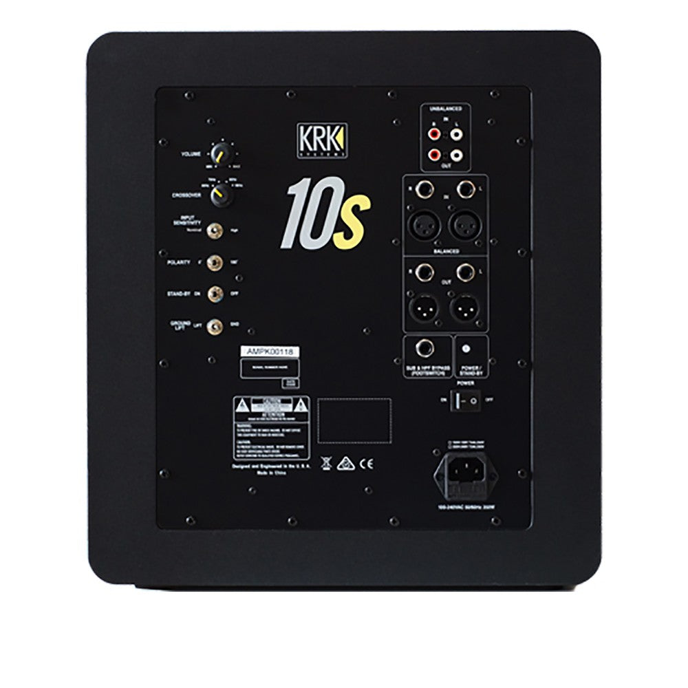 KRK10S2 powered studio sub woofer 10''