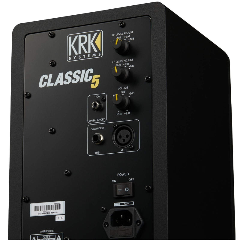 KRK CL5-G3PK1 - (LIMITED QT) - two Classic 5 monitors, two isolation pads and two 10' XLR cables