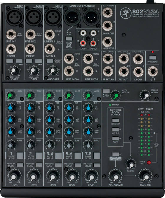 MACKIE 802VLZ4 - Studio grade 8-channel mixer