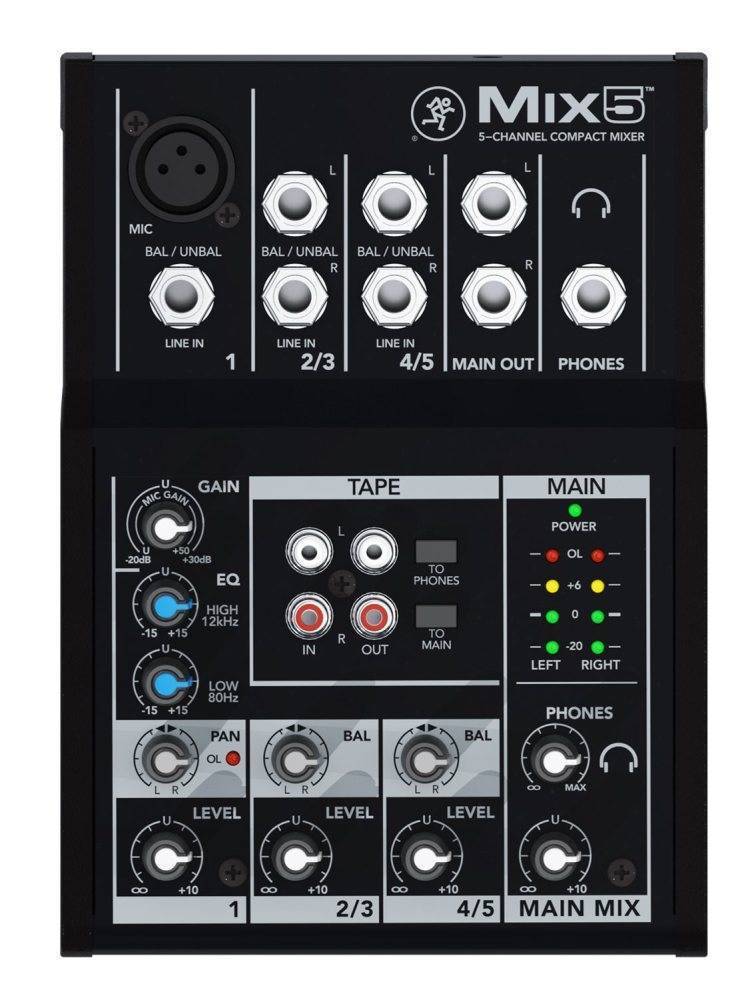 MACKIE MIX5 (Open box) Compact 5 channels mixer