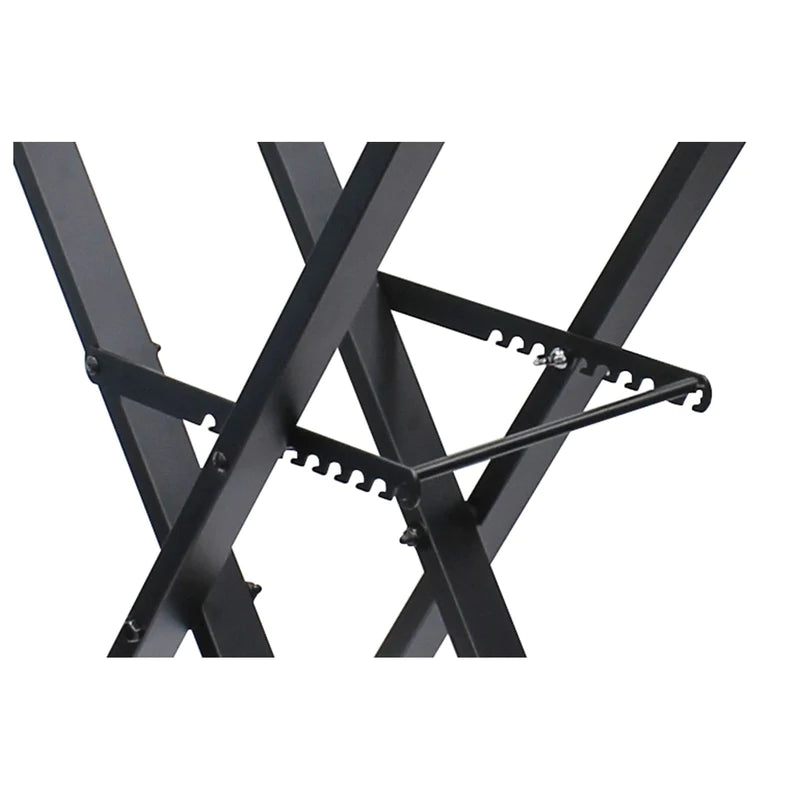 Odyssey LTBXS2MTCP Stand DJ Equipment - Odyssey LTBXS2MTCP - Black Two Tier X-Stand with Mic Boom and Top Shelf