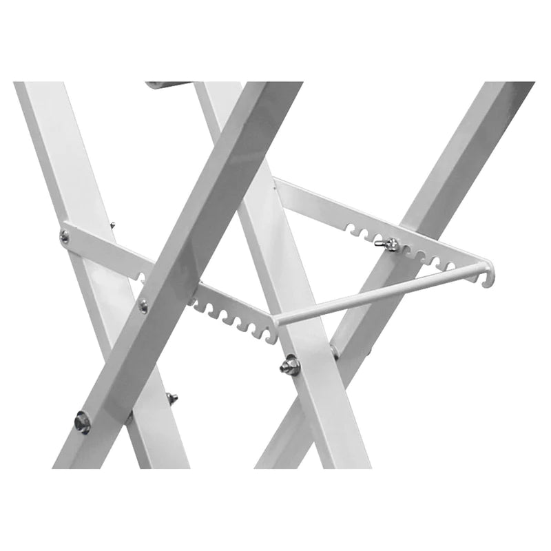 Odyssey LTBXS2MTCPWHT Stand DJ Equipment - Odyssey LTBXS2MTCPWHT - White Two Tier X-Stand with Mic Boom and Top Shelf