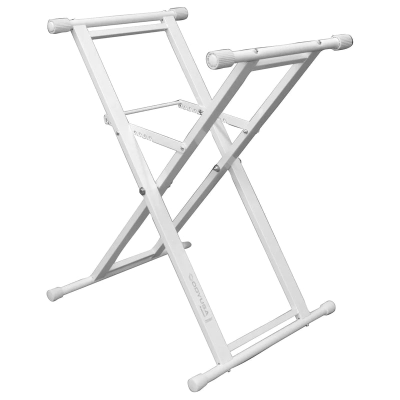 Odyssey LTBXSWHT Stand DJ Equipment - Odyssey LTBXSWHT - White Heavy-Duty X-Stand for DJ Coffins and Controller Cases