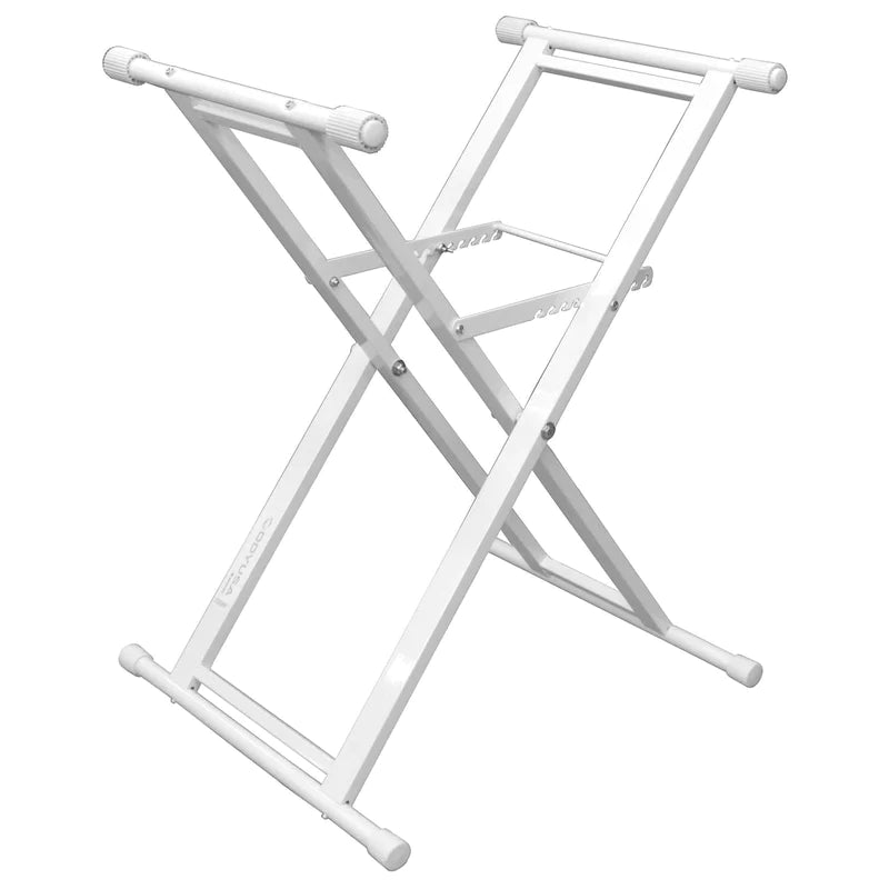 Odyssey LTBXSWHT Stand DJ Equipment - Odyssey LTBXSWHT - White Heavy-Duty X-Stand for DJ Coffins and Controller Cases