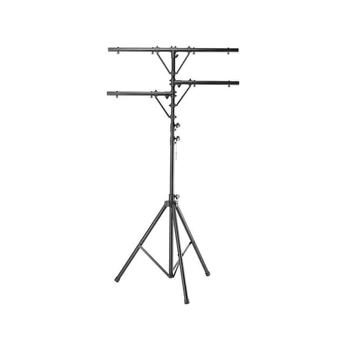 Odyssey LTP1 Stand Lighting - Odyssey LTP1 - 11′ Tall Black Lighting Tripod Stand with Top T-Bar and Two Side Bars