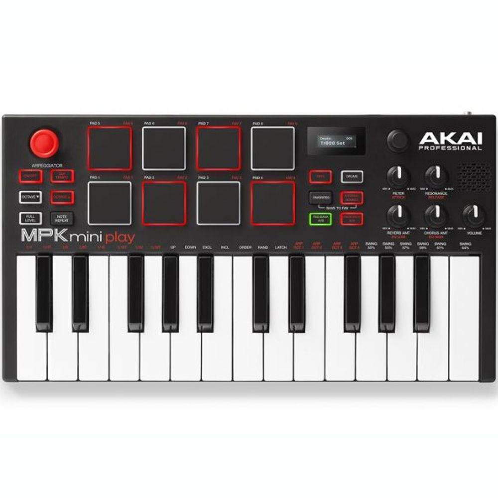 AKAI PRO MPK mini - PLAY Mini Controller Keyboard with Built-in Speakers