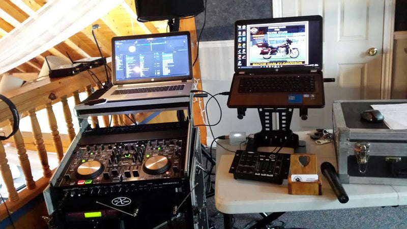 PROX-T-16MRLT Road Case - 16U Rack x 10U Top Mixer DJ Combo Flight Case w/Laptop Shelf