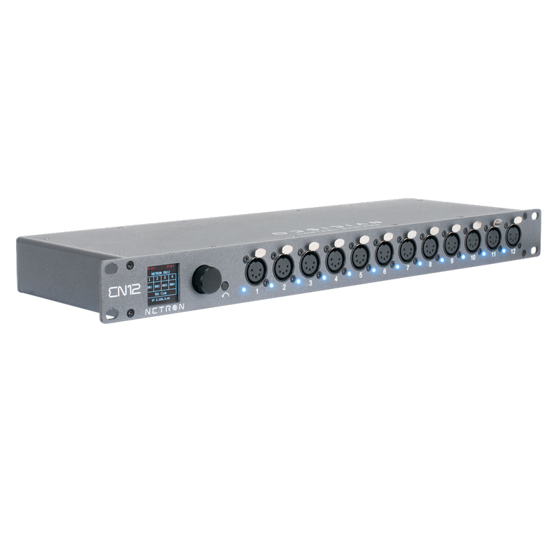 OBSIDIAN EN12 Ethernet to DMX gateway with 12 RDM compatible ports