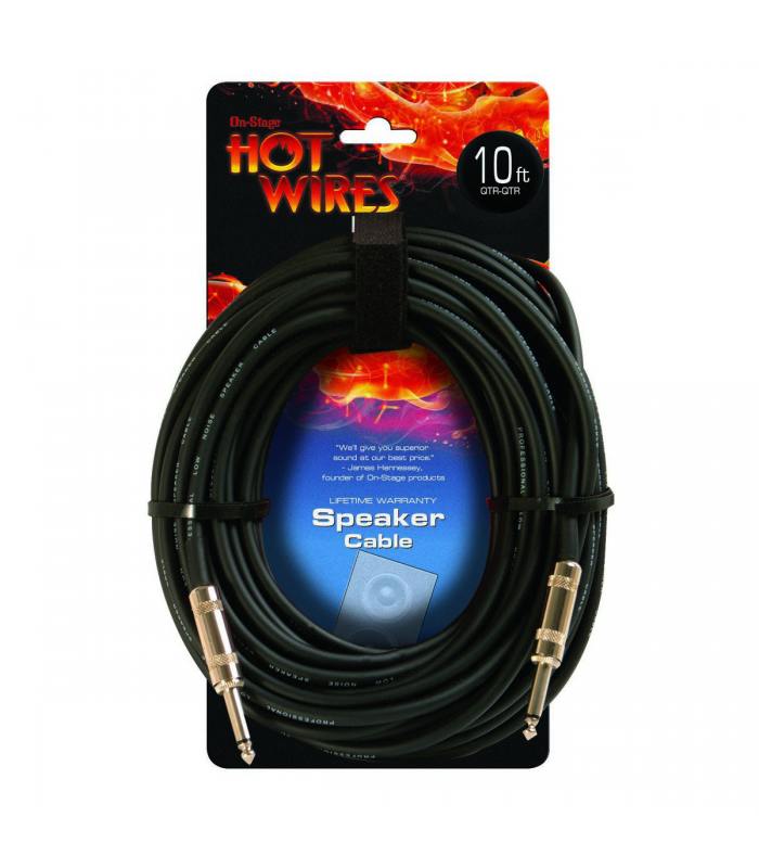 ON STAGE SP14-10 - Speaker Cable (10', QTR-QTR)